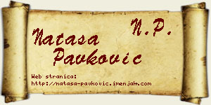 Nataša Pavković vizit kartica